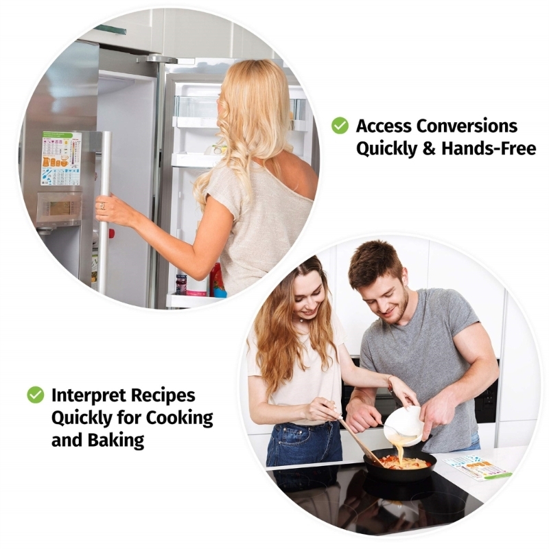 Kitchen Baking Conversion Chart - Restoran Mutfak Dönüşüm Tablosu Mıknatıs Pişirme