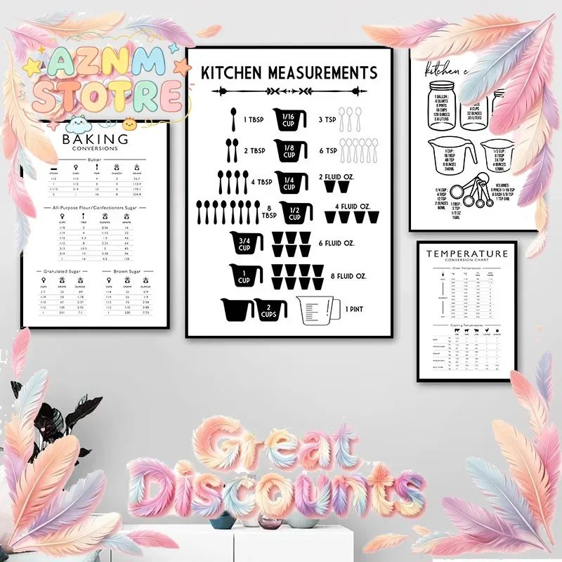 Kitchen Baking Conversion Chart - Minimalist Yemek Mutfak Ölçüleri Pişirme Dönüştürme