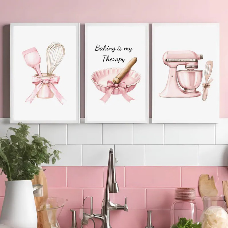 Retro Pembe Mutfak Sevimli Mik - Kitchen And Baking Life incelemesi ve fiyatı
