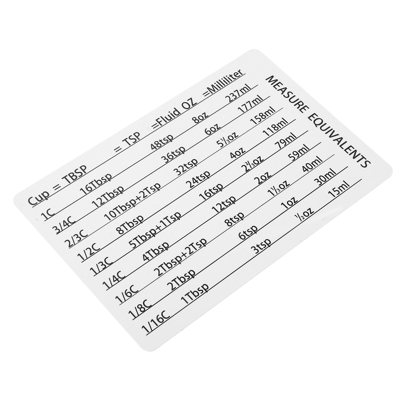 Mutfak, Fırın ve Laboratuvar K - Kitchen Baking Conversion Chart incelemesi ve fiyatı