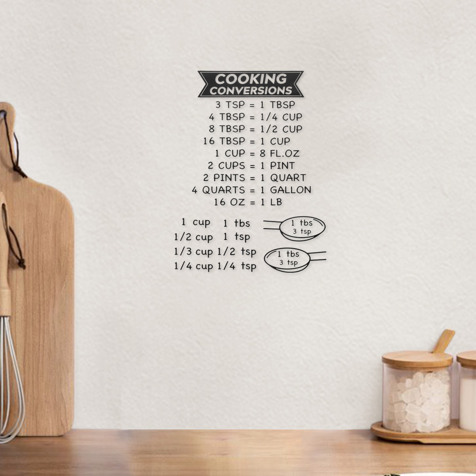 2 Adet Mutfak Ölçü Dönüştürme  - Kitchen Baking Conversion Chart incelemesi ve fiyatı