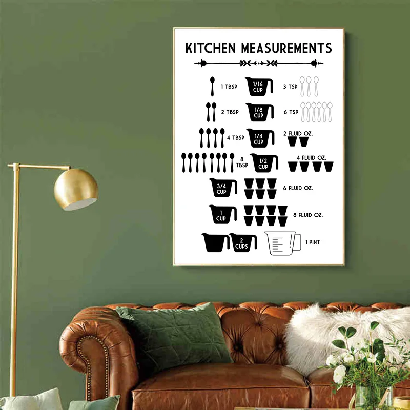 Minimalist gıda mutfak ölçümle - Kitchen Baking Conversion Chart incelemesi ve fiyatı